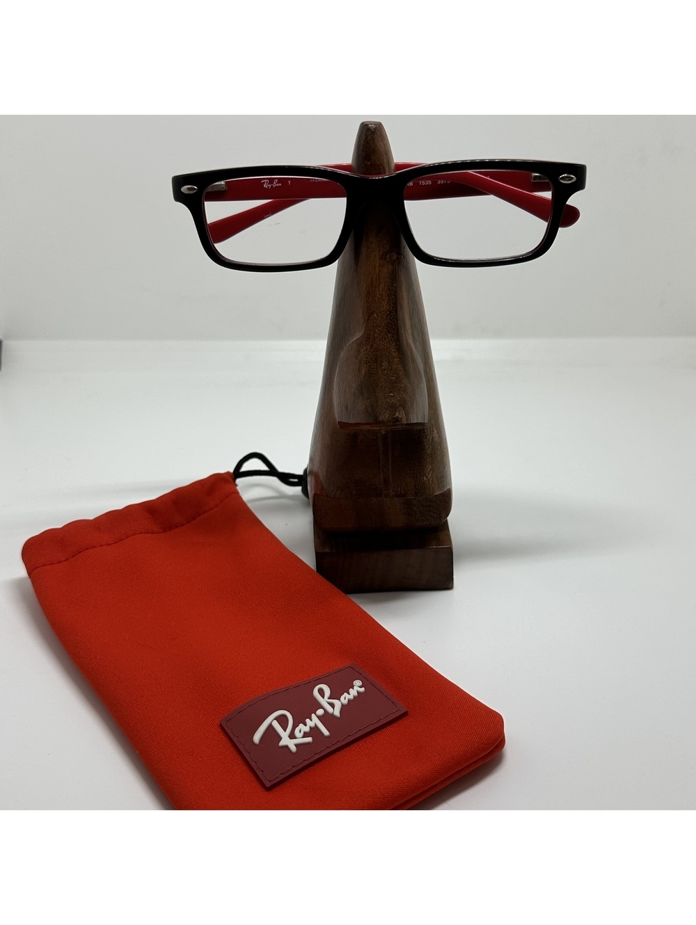 Ray-Ban Black and Red Prescription Glasses Frames with Red Soft Case